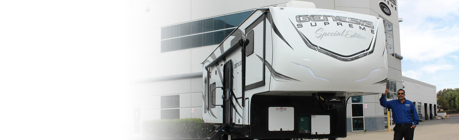 Picture from Genesis Supreme of Fifth wheel camper